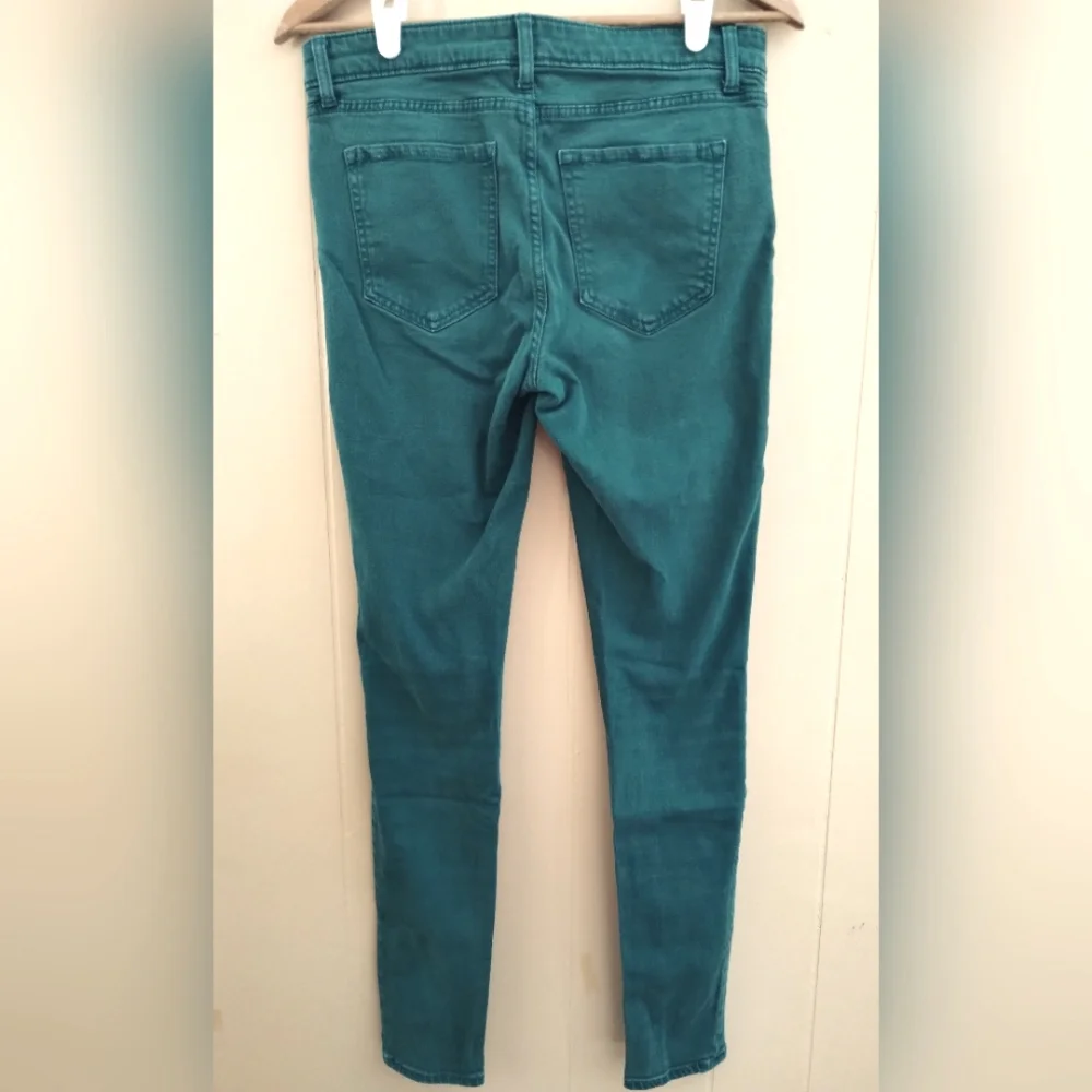 GAP 1969 Denim jegging in dark teal green, size 4, mid rise - Picture 3 of 4